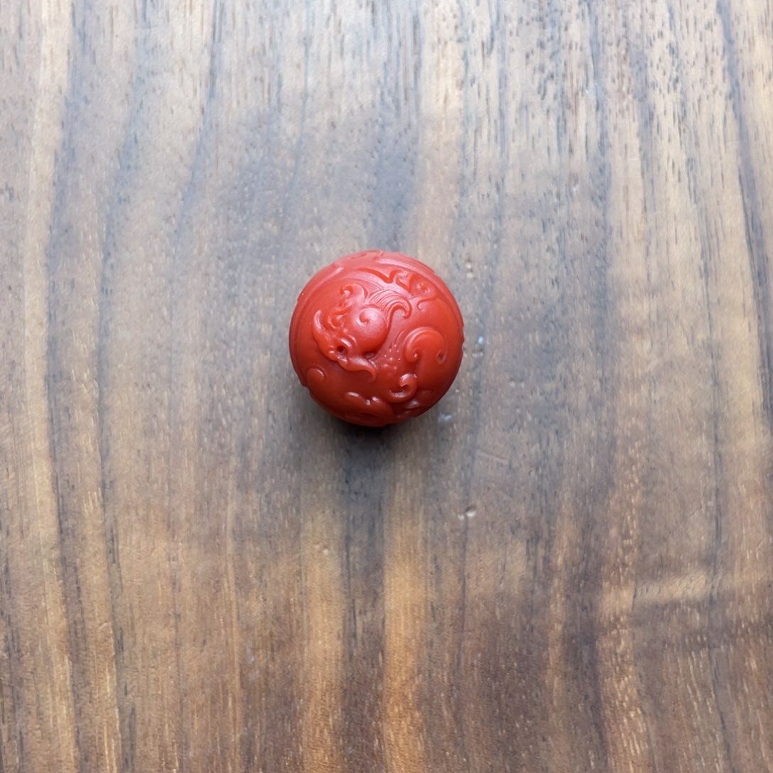 南红玛瑙16mm博古龙未镶嵌克*因