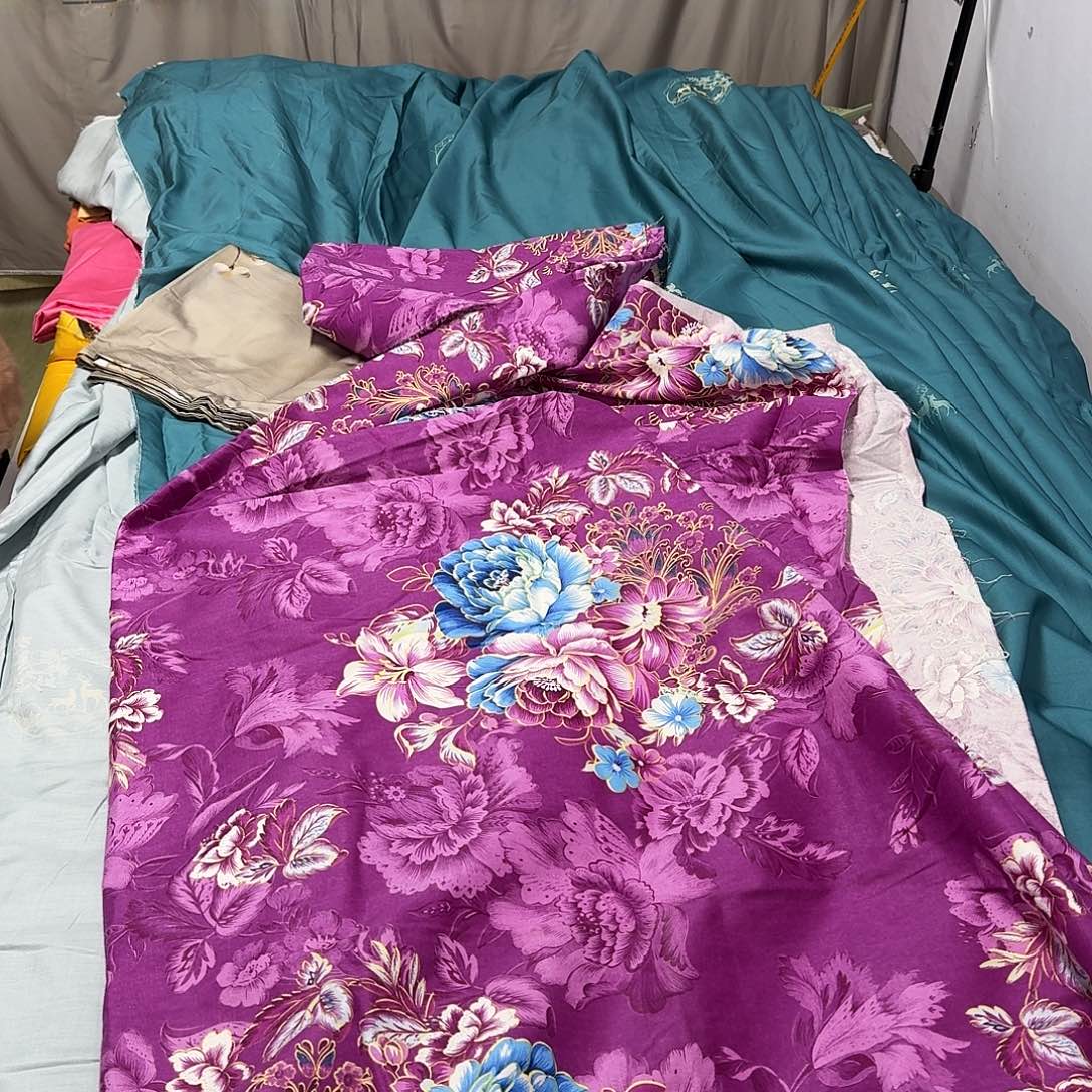 棉3.4米紫色斜纹棉