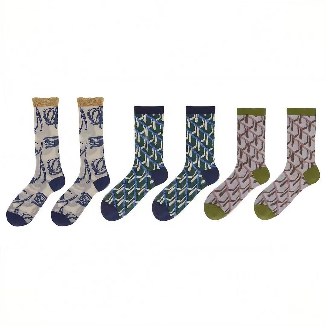 常规中筒袜女春季成人休闲风短袜女袜百搭运动情侣