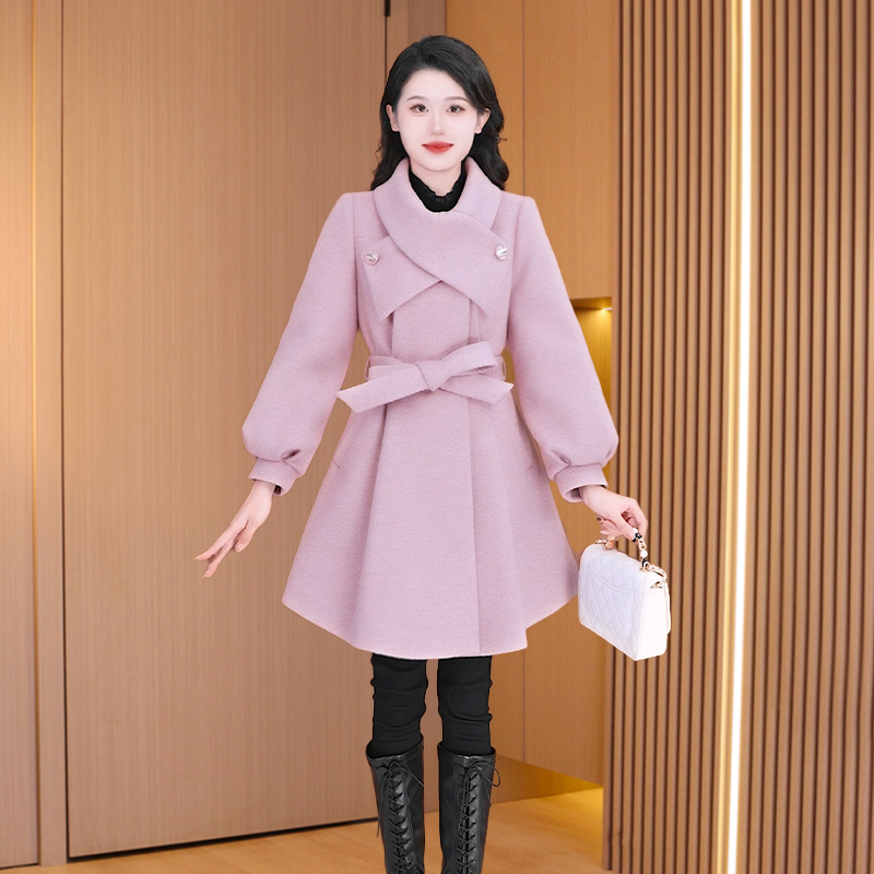 2025新款时尚大气减龄休闲收腰显瘦韩版风衣洋气加棉外套28534