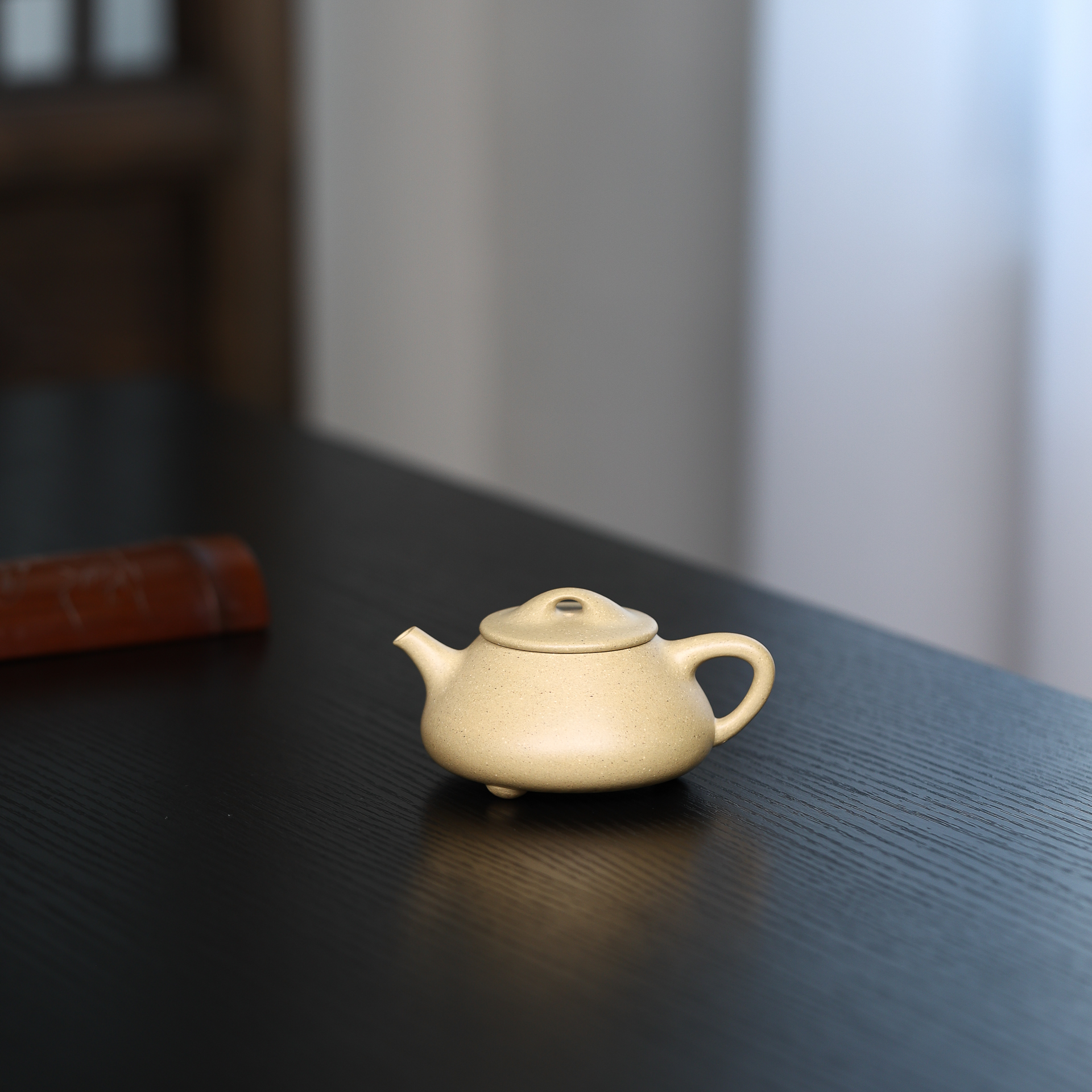 【小满瓢】100cc景舟石瓢 大水潭墨绿泥 黄龙山原矿紫砂壶