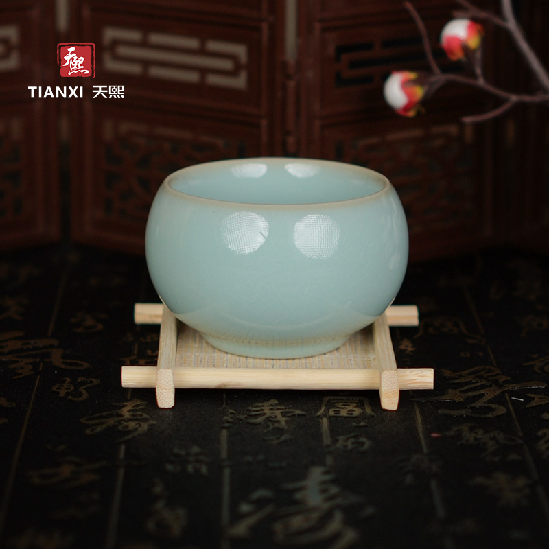 天熙汝瓷丨禅定杯天青釉主人杯单杯礼盒