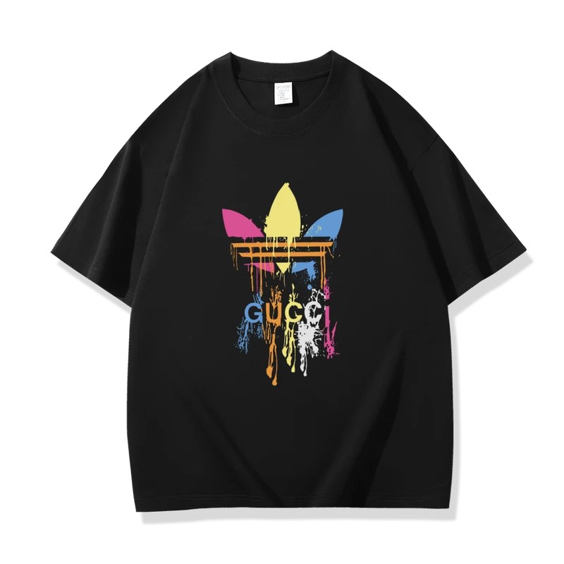 【一折粉丝福利】夏季潮牌男女同款百搭圆领T恤