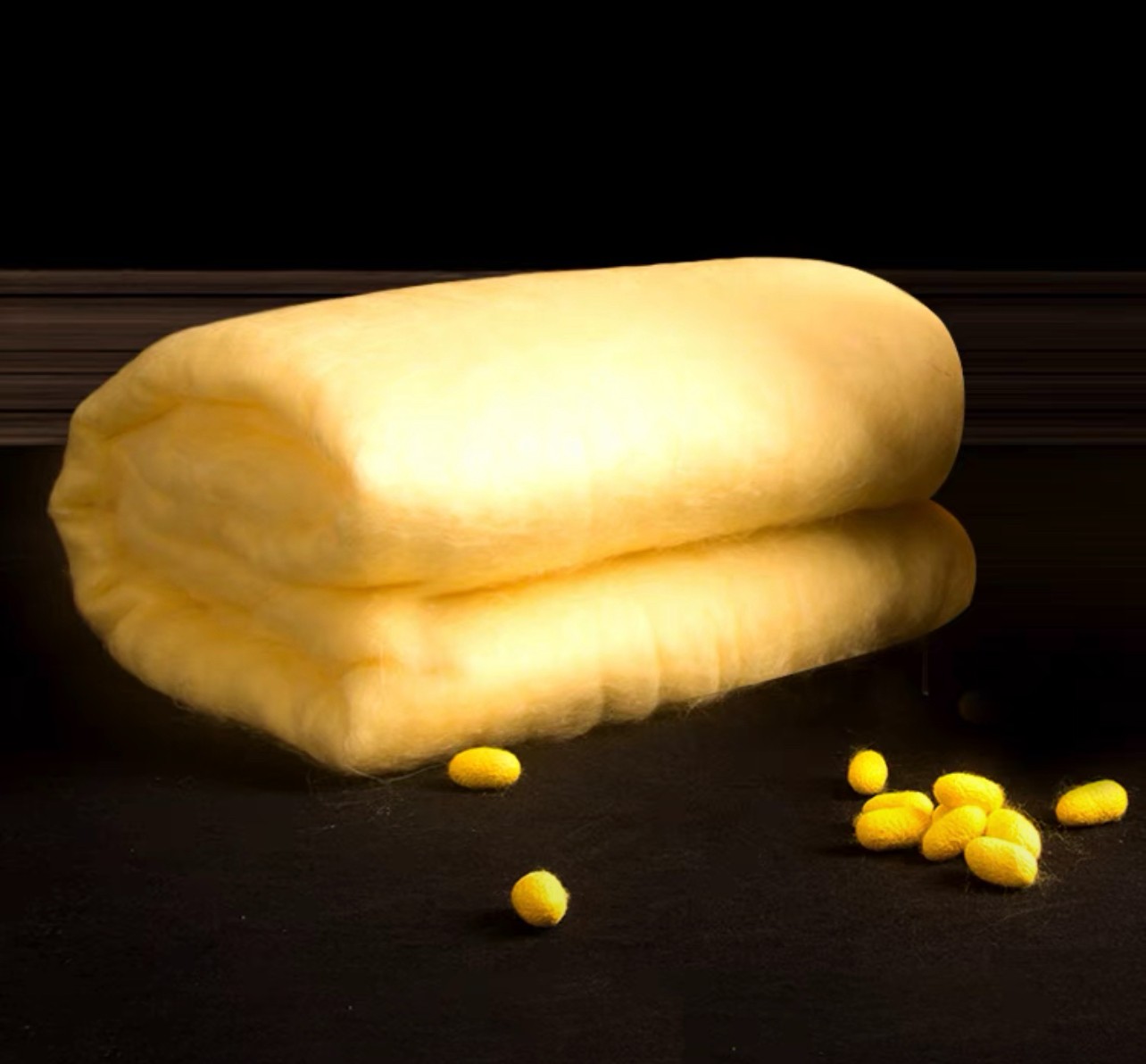 （优等双宫黄金桑蚕丝）纯手工制作高端黄金桑蚕丝春秋被冬被子母被