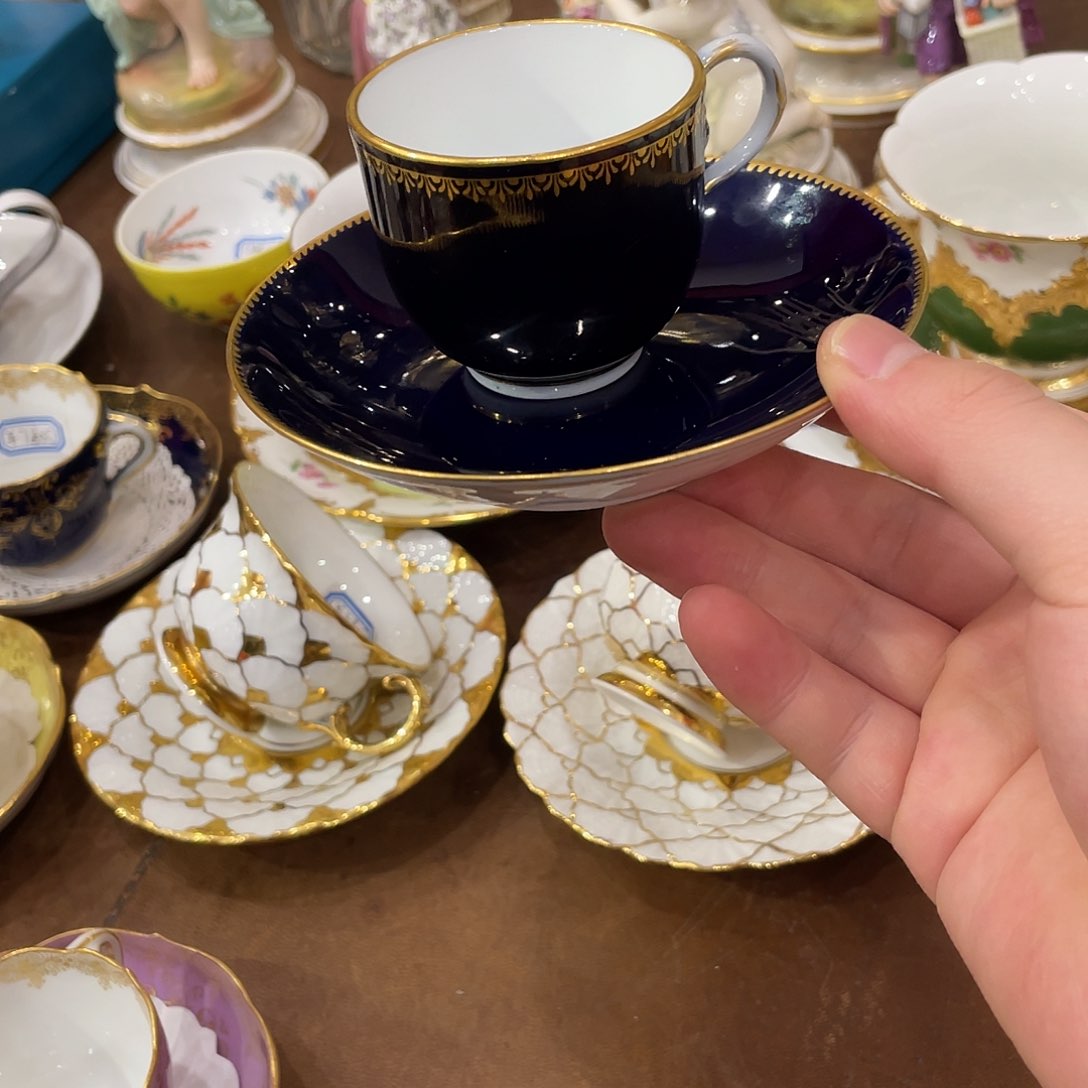 瓷片中古一等混搭杯碟