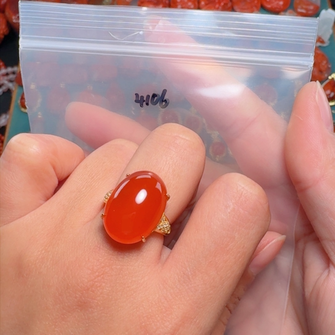 南红玛瑙南红玛瑙银S925镶嵌