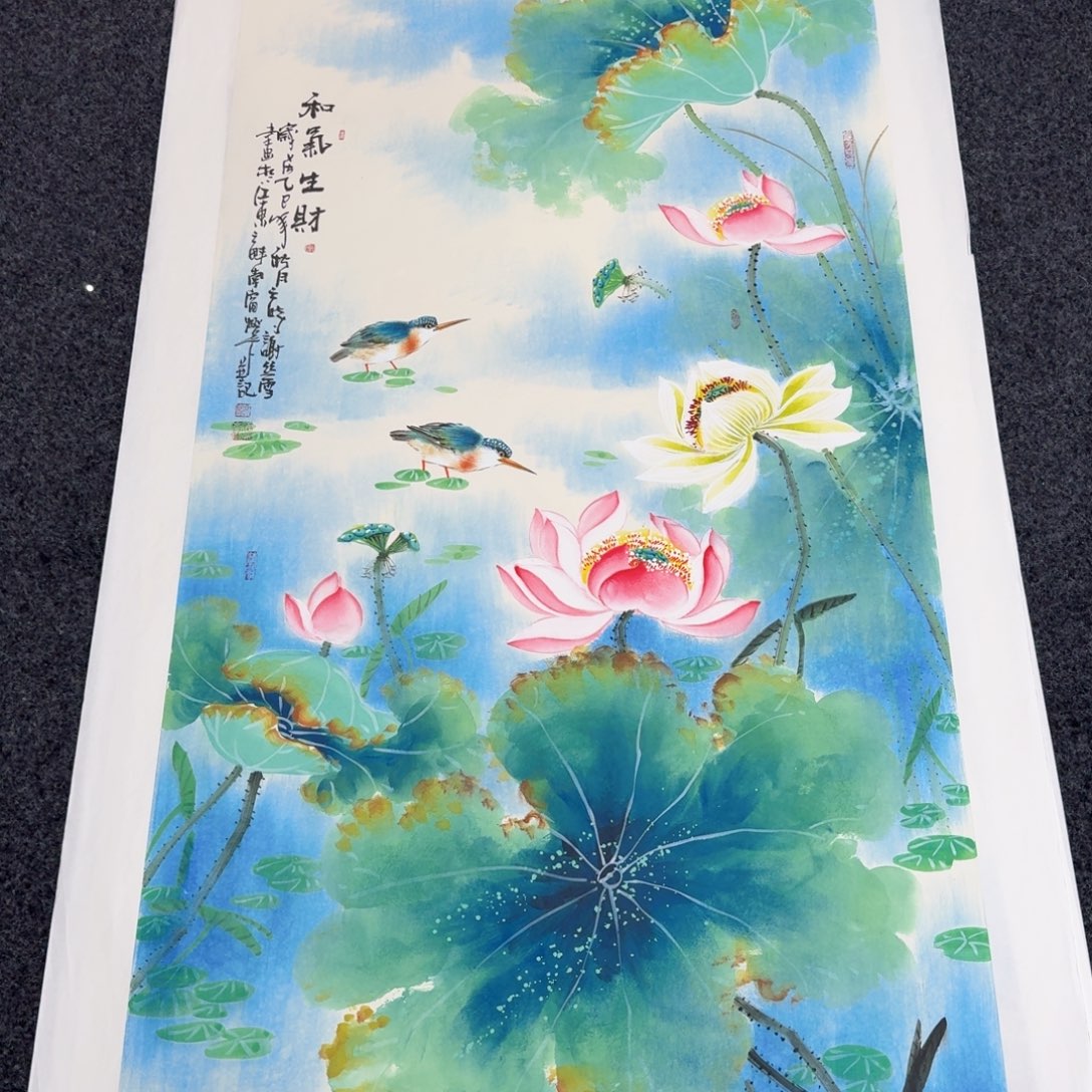 国画纯手绘山水花鸟作品