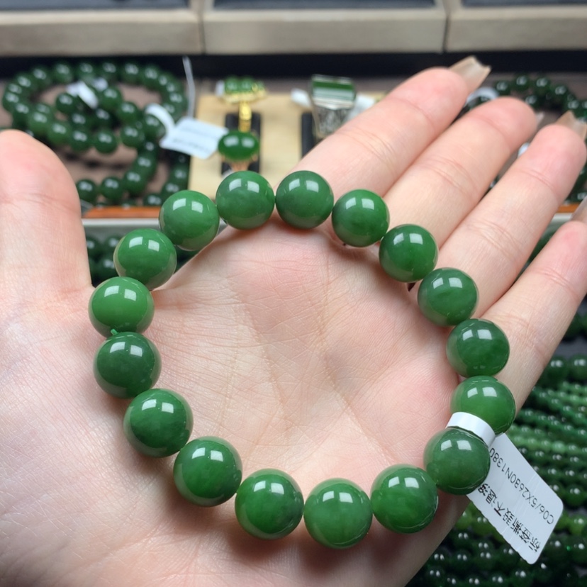 【闪购商品】和田玉（碧玉）手串未镶嵌闫*豆