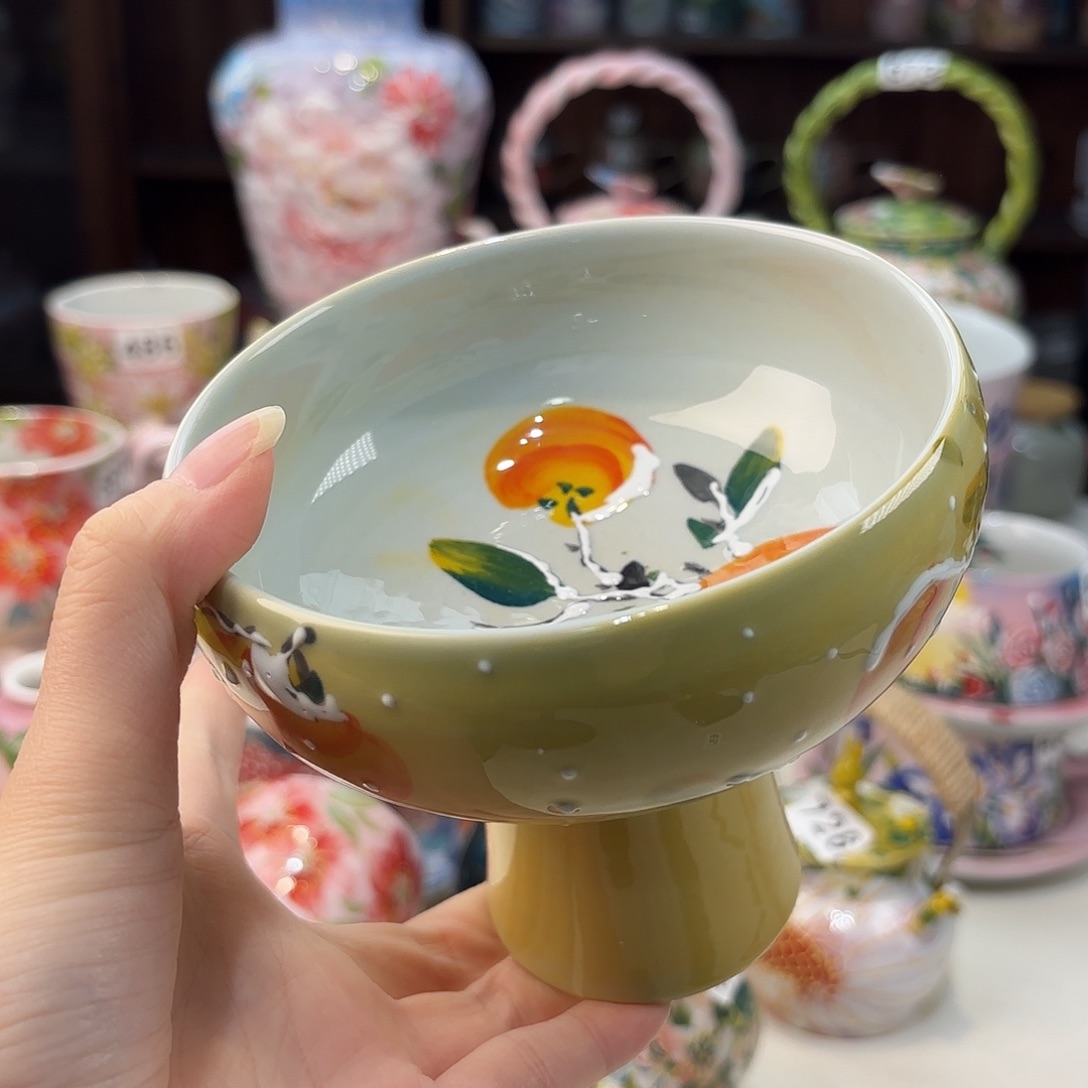 瓷片景德镇手绘高温釉下彩陶瓷茶具 
