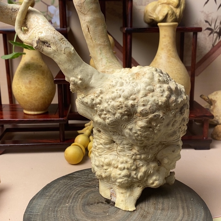 香榧木百*黄杨木手把件