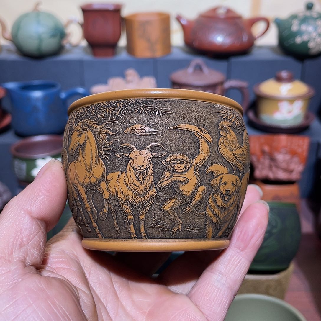 原矿紫砂手工主人杯