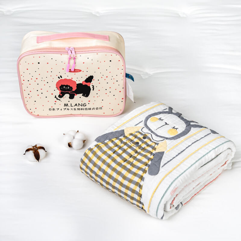 【京会社】多巴胺凉感被120*150cm条纹小兔