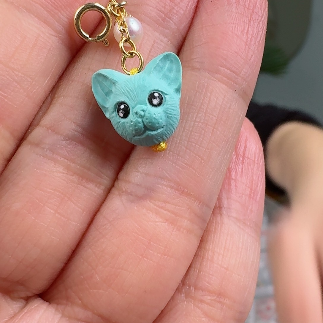 绿松石珠宝奇石18K金镶嵌