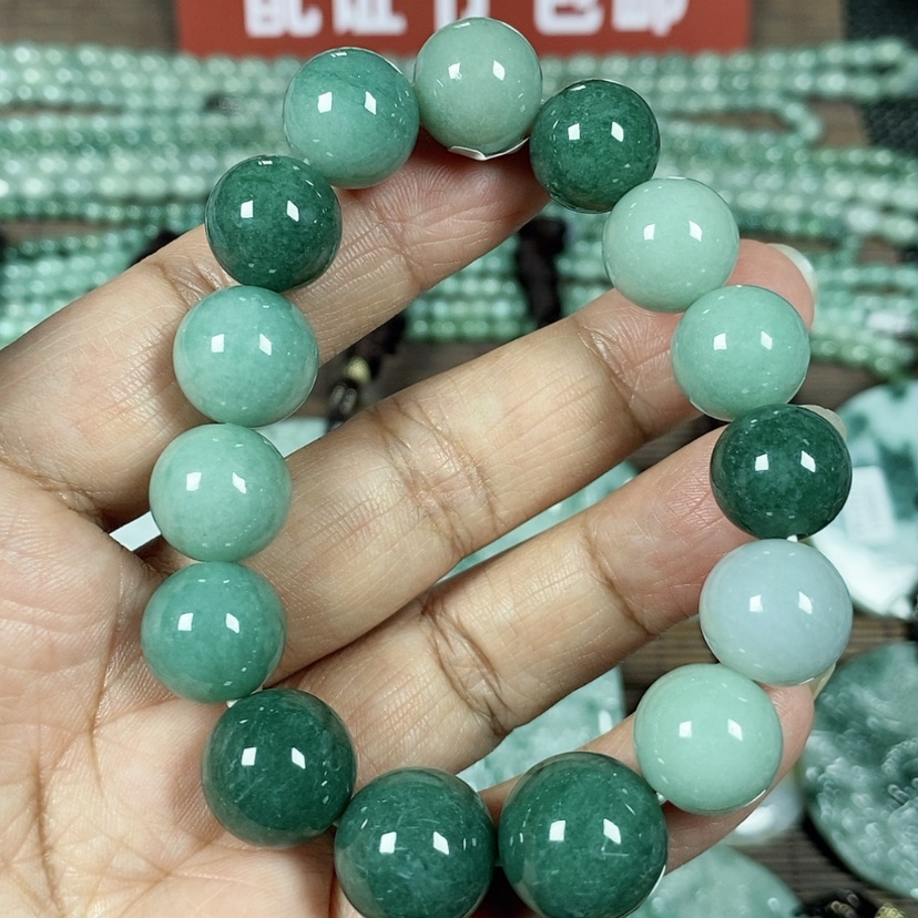 【闪购商品】翡翠颈饰未镶嵌玉手链男款卡13.8