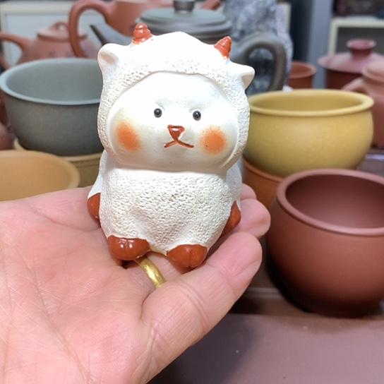 紫砂茶杯原矿紫砂雕塑放漏价