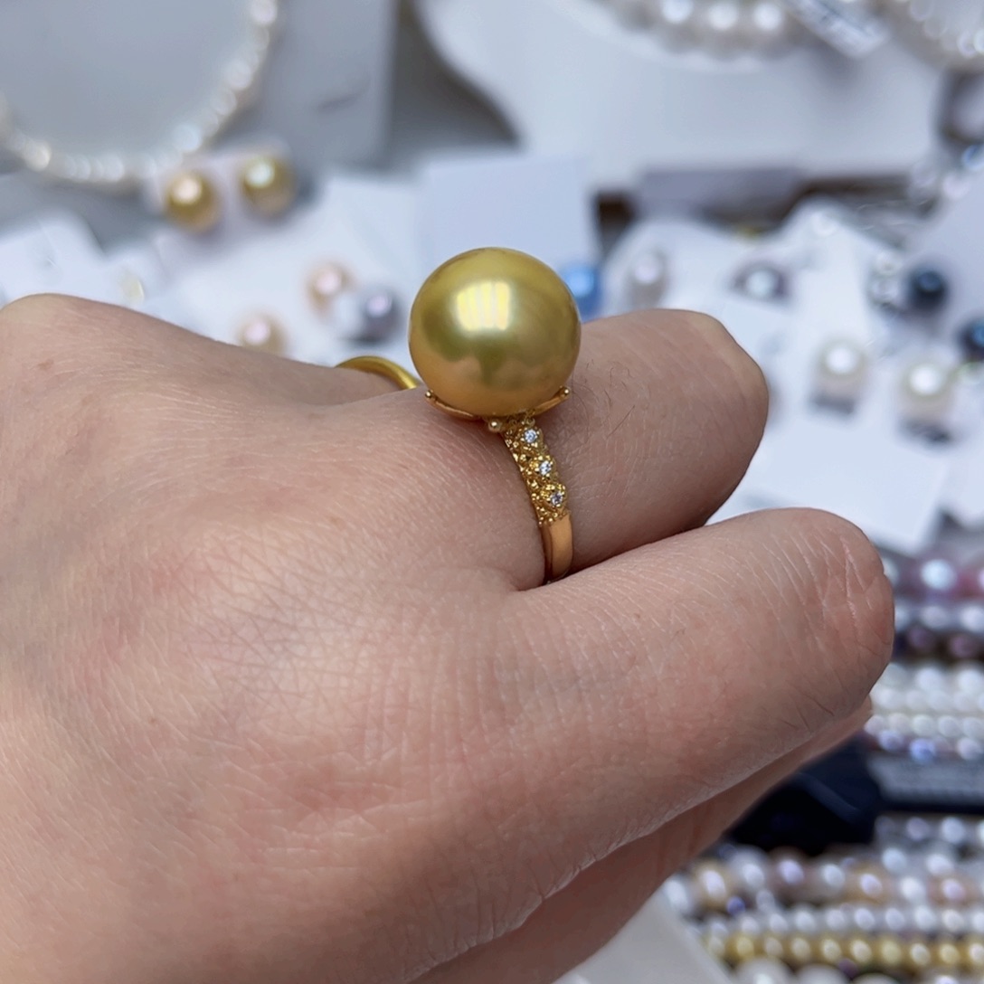 淡水珍珠戒指银S925镶嵌