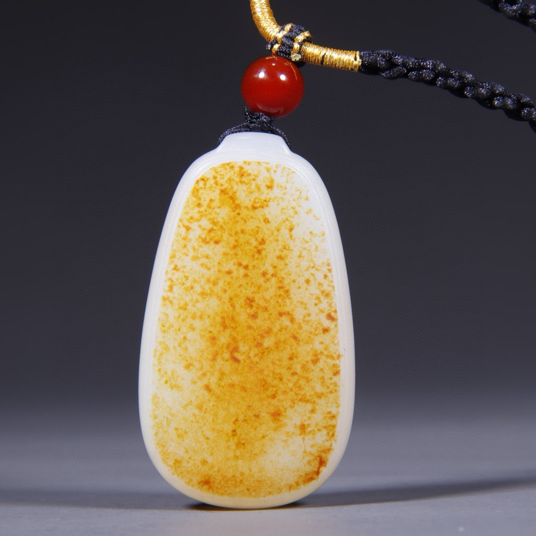 旧藏 和田玉无事牌挂件 G高87365