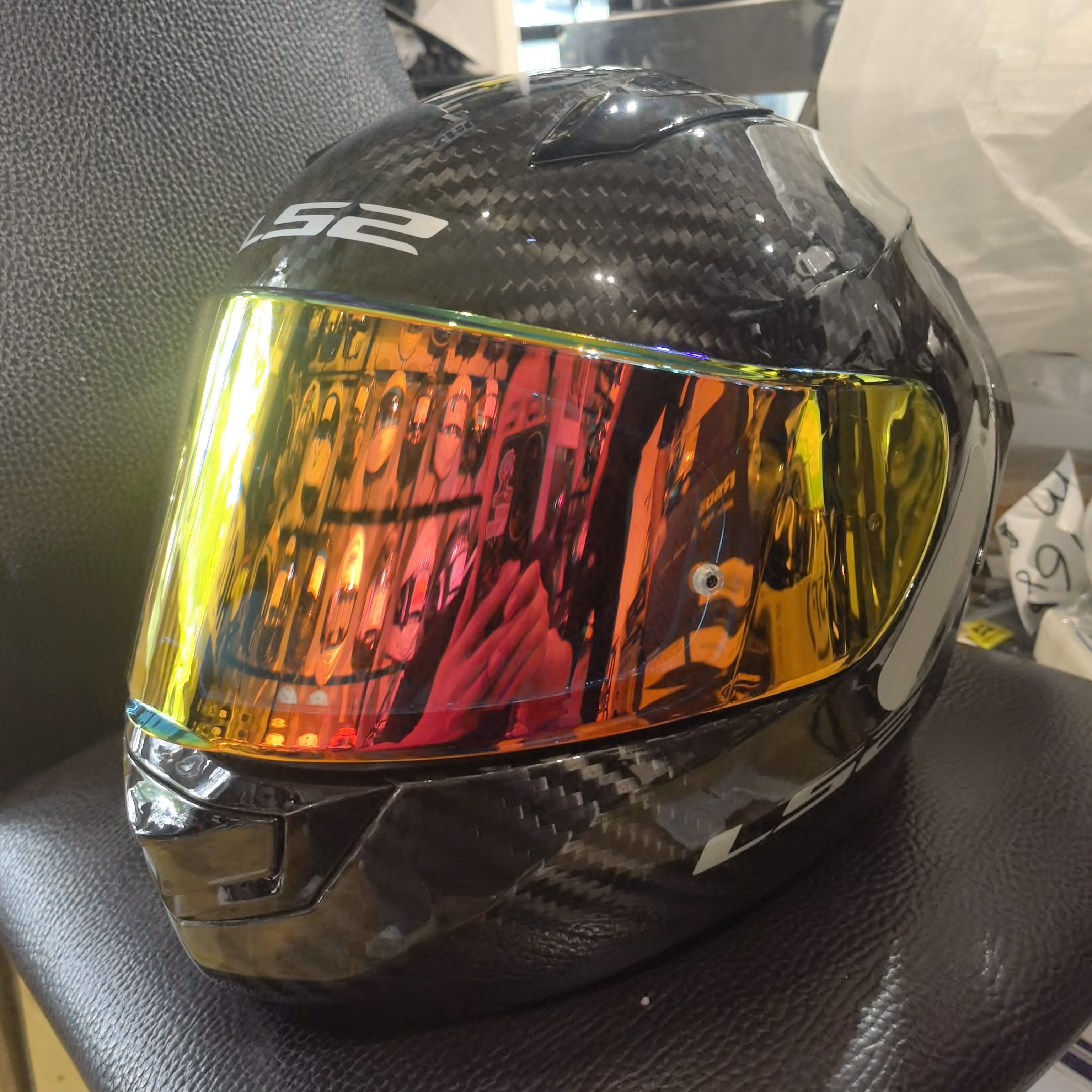 801碳纤维头盔机车头盔