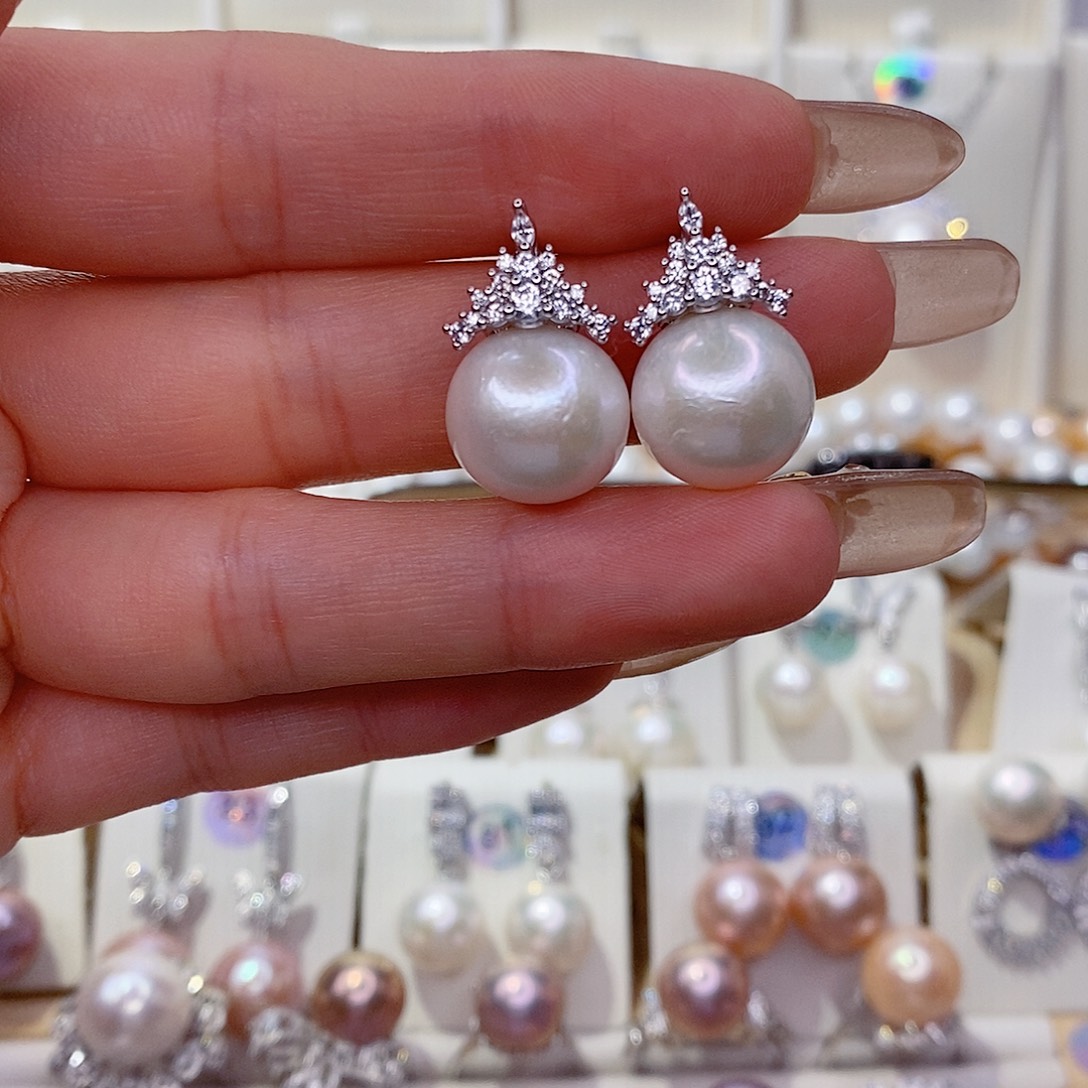 未镶嵌耳饰淡水珍珠13➕