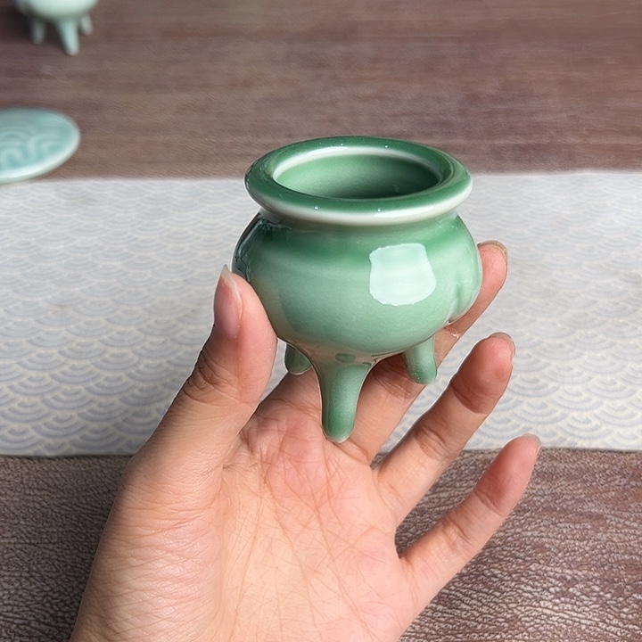 龙泉云间青瓷小米茶器