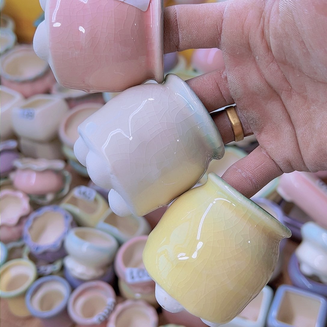 红陶陶瓷花盆当场满12包邮