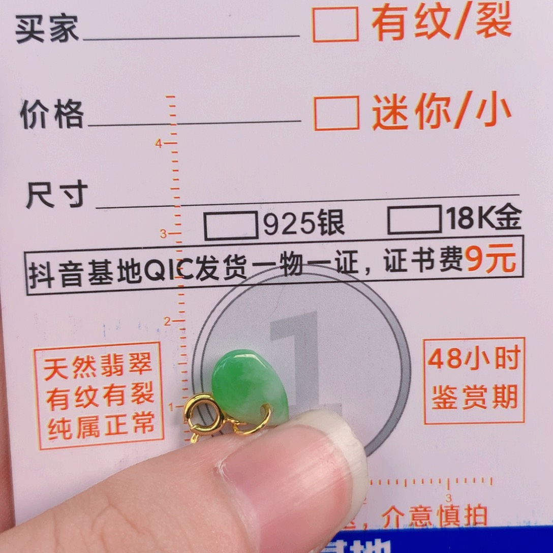 翡翠未镶嵌吊坠(不含链)