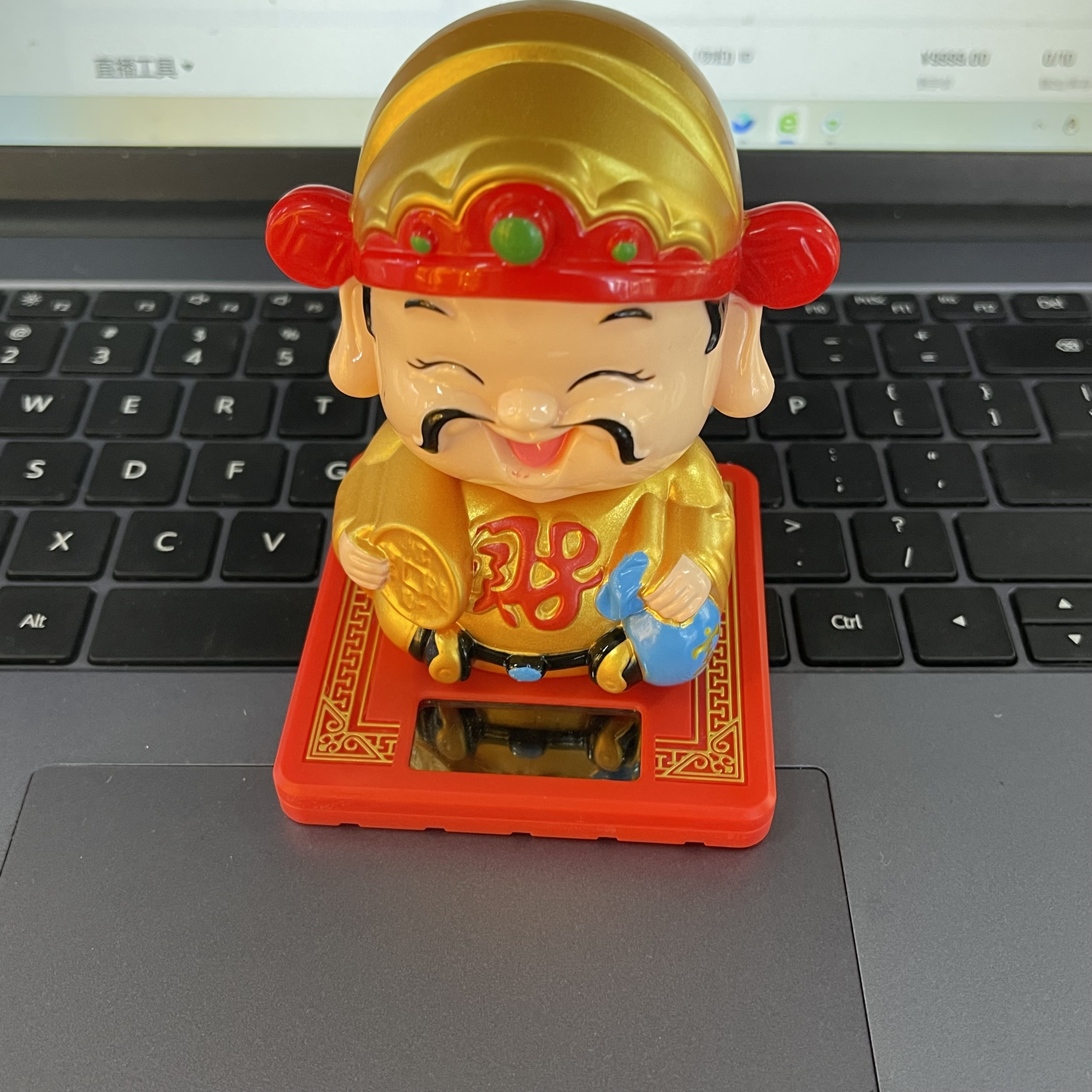 C3-太阳能点头财神爷装饰品摆财7470