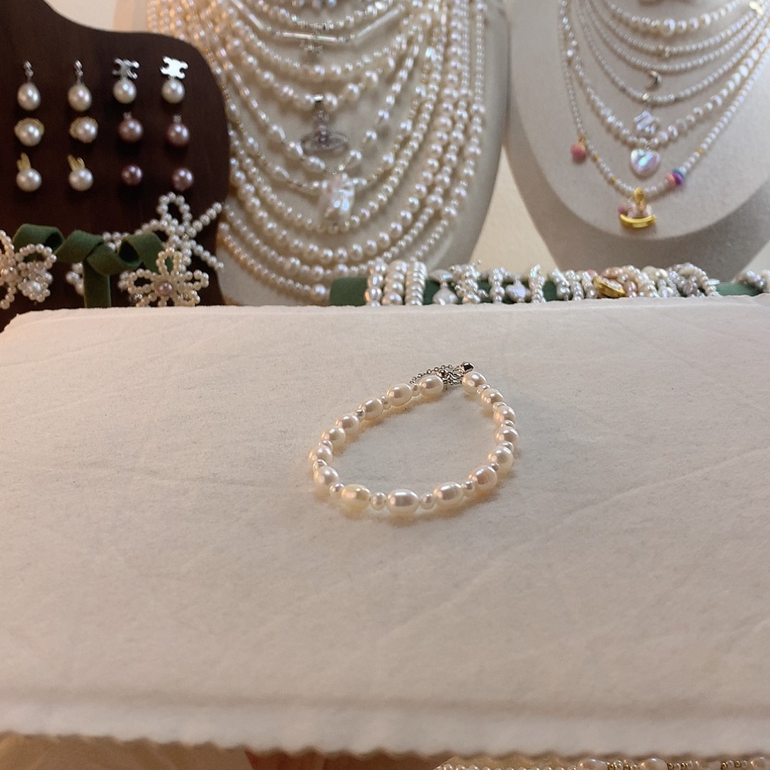 手绳淡水珍珠银S925镶嵌