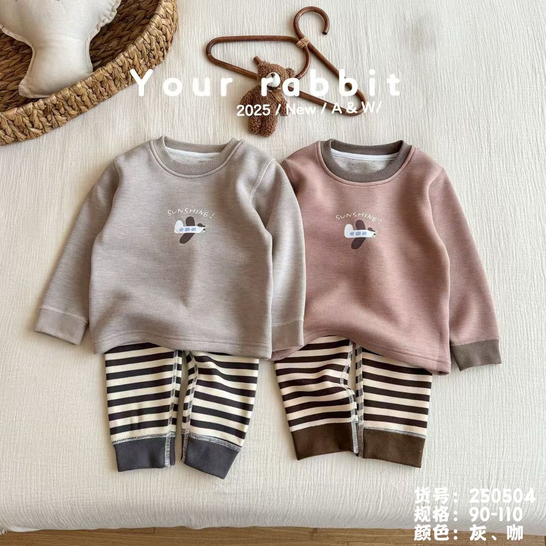 玥儿兔单层保暖套装