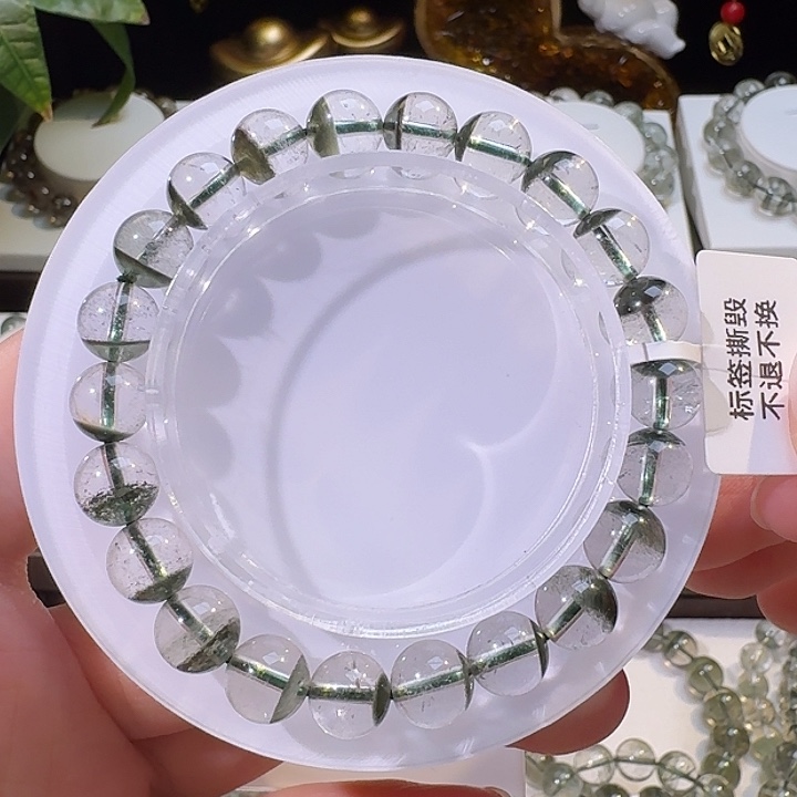 未镶嵌手链水晶绿幽灵