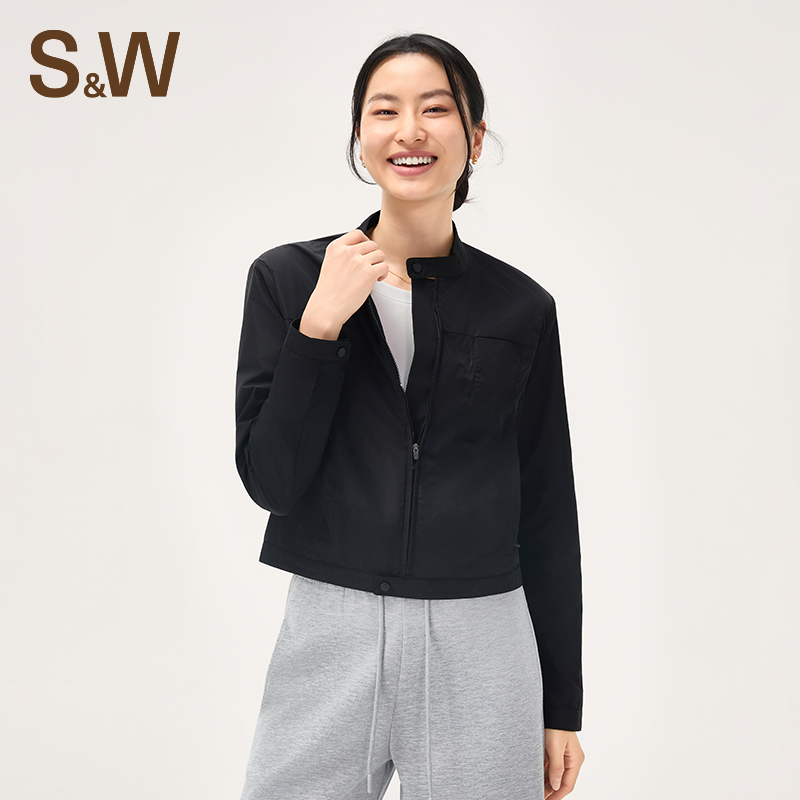 SW速惟女秋冬新款防水短款外套正肩小立领户外休闲防泼水百搭1472