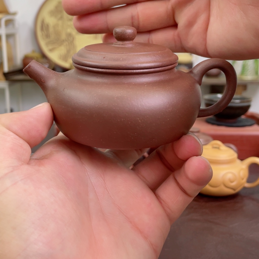 茶壶紫砂矮德钟紫泥