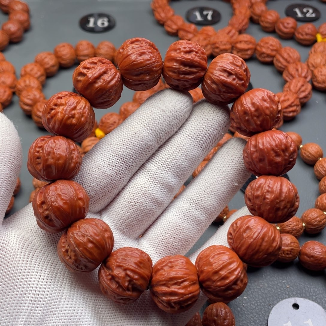 手串文玩核桃野生核桃南瓜桩磨盘京八棱手串
