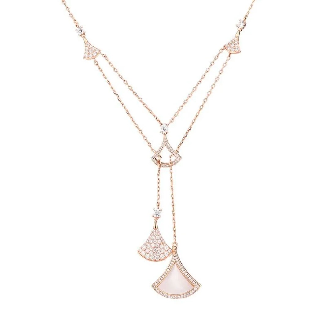 合金项链 气质锁骨链时尚潮流项链金色首饰珠宝吊坠轻奢饰品C038