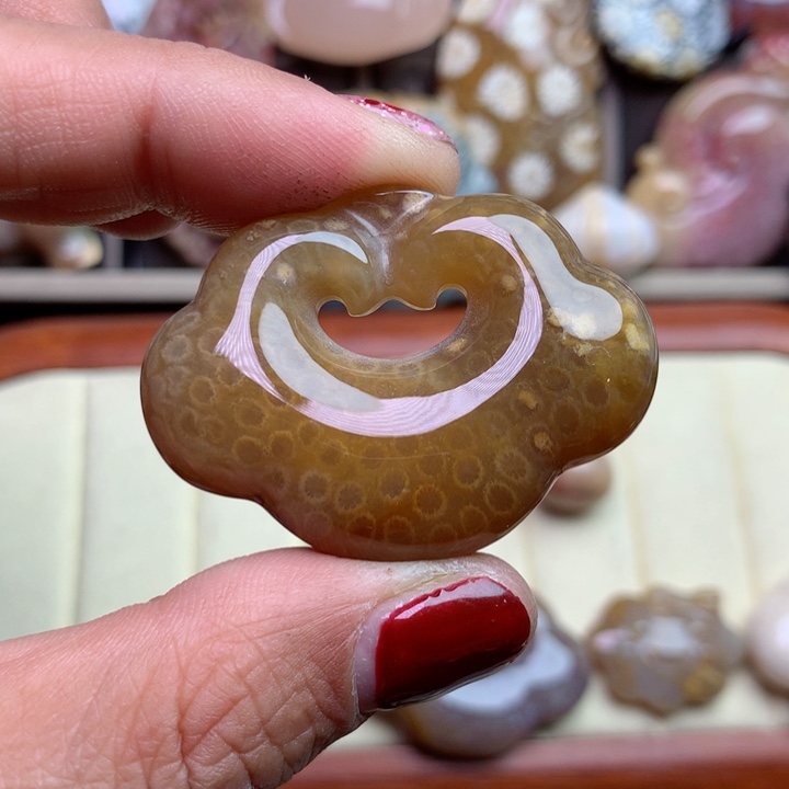 硅化珊瑚（珊瑚玉）颈饰未镶嵌