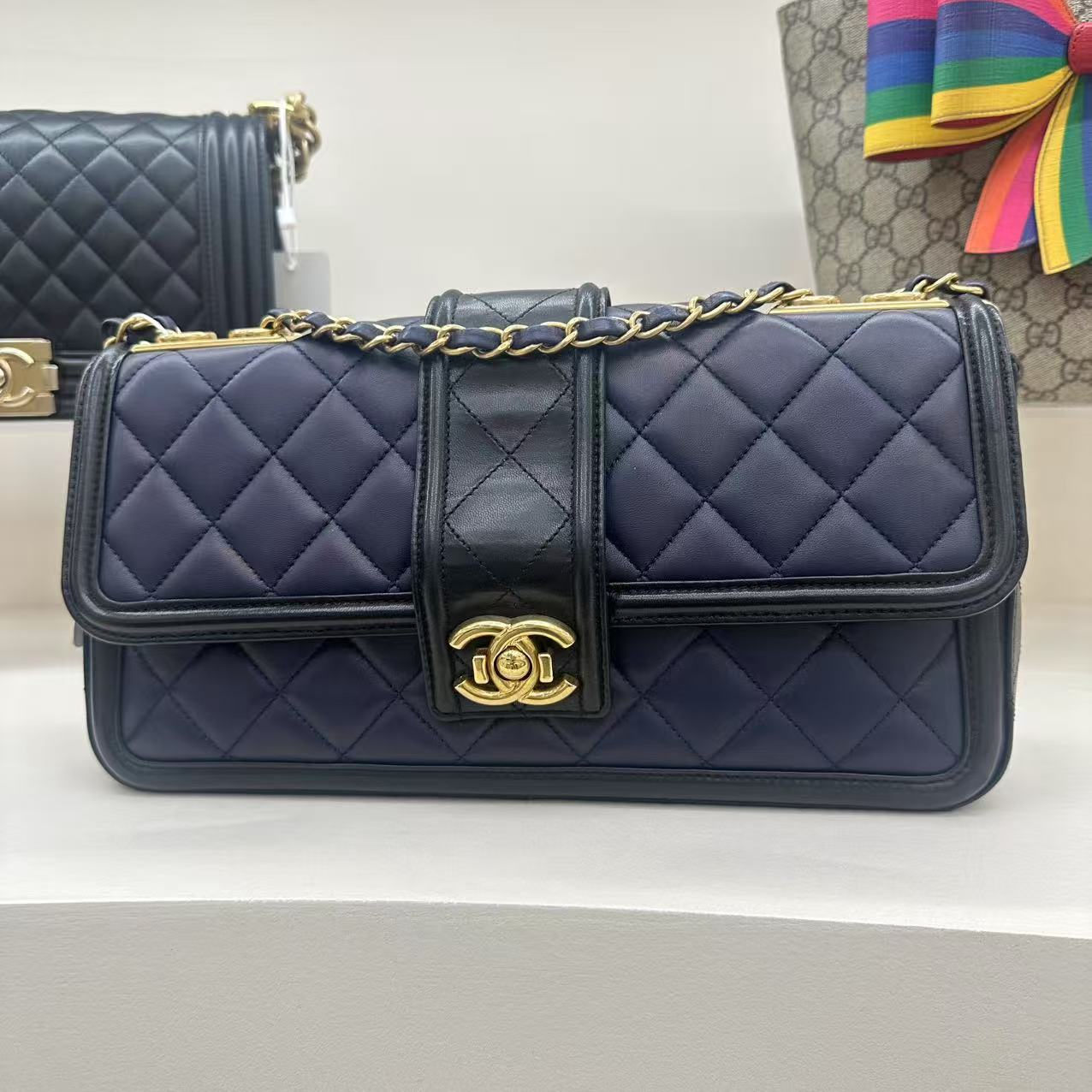 95新 Chanel/香奈儿 伦老板/95新/香奈儿拼色cf