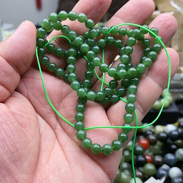 【闪购商品】未镶嵌手链和田玉碧玉108