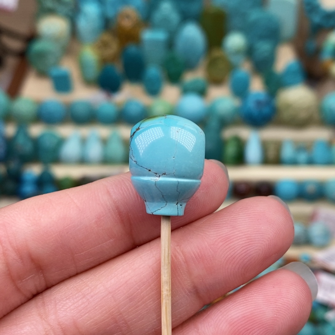 绿松石珠宝奇石未镶嵌12.5mm