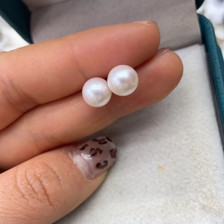 海水珍珠耳饰18K金镶嵌