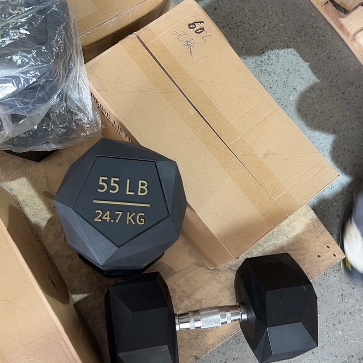 全新多边形24.7公斤哑铃一对