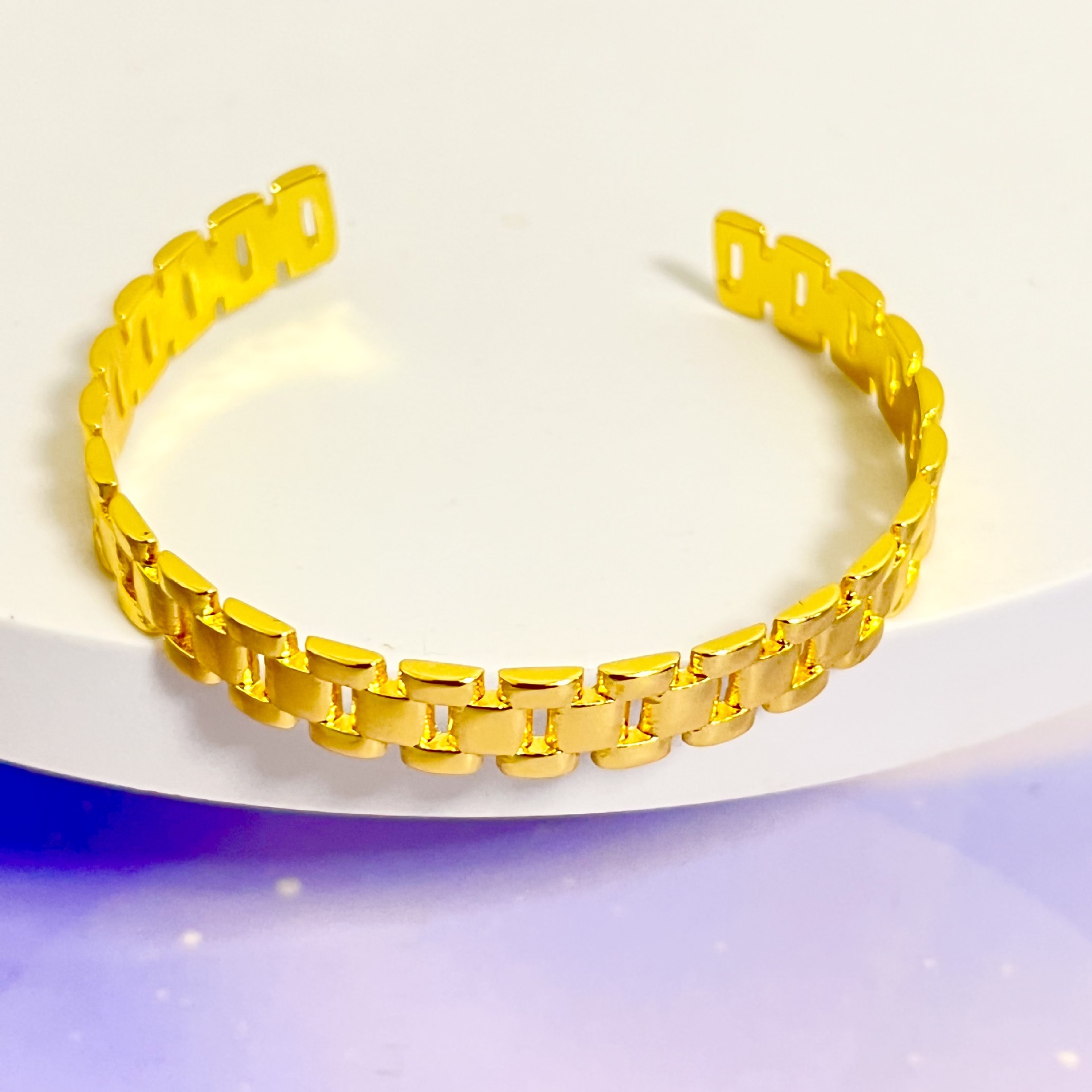 手表链开口手镯简约小众女士表链手环欧美时尚首饰品批发