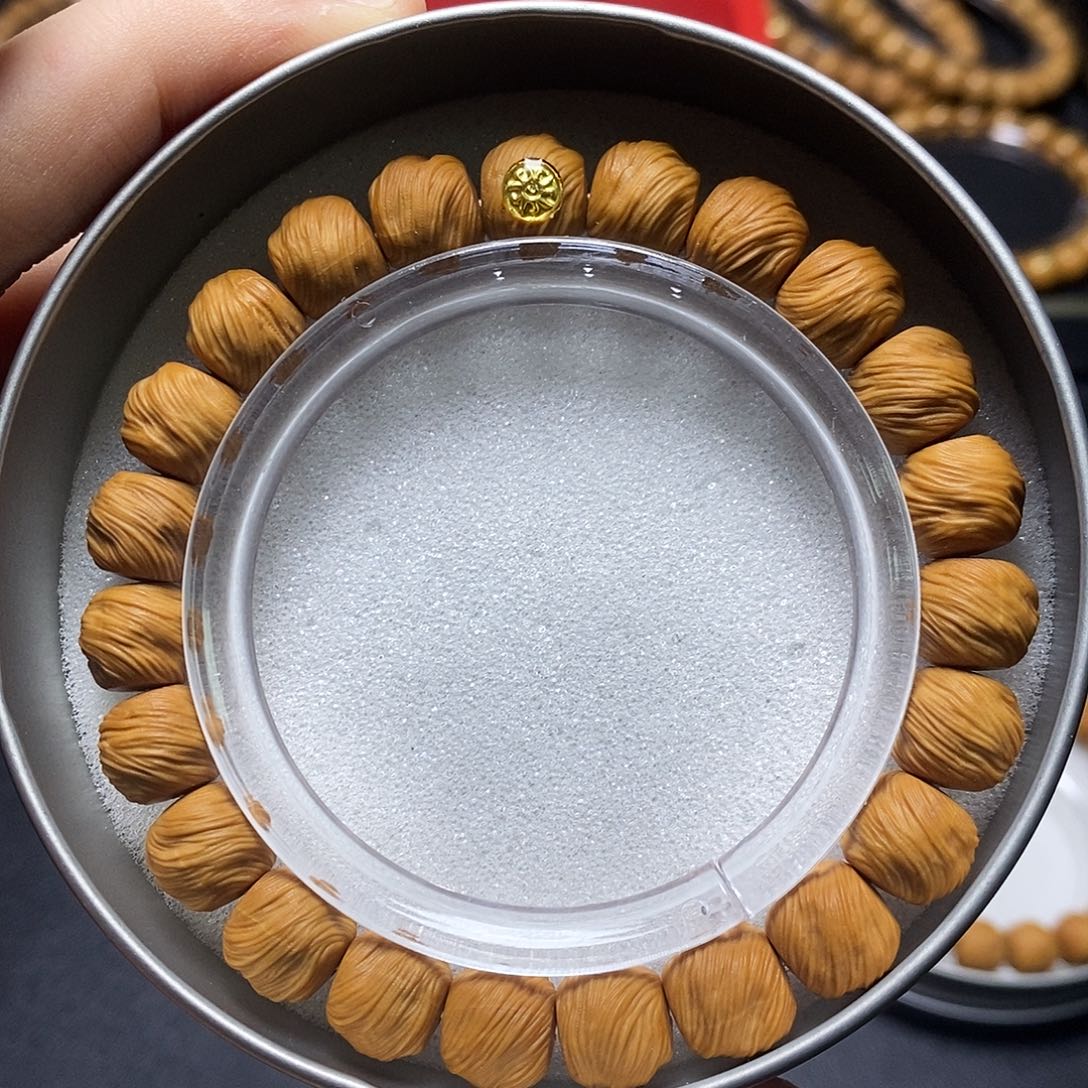 猴头核桃手串18k金标毕业鬼印无相尺寸10左右全品141号