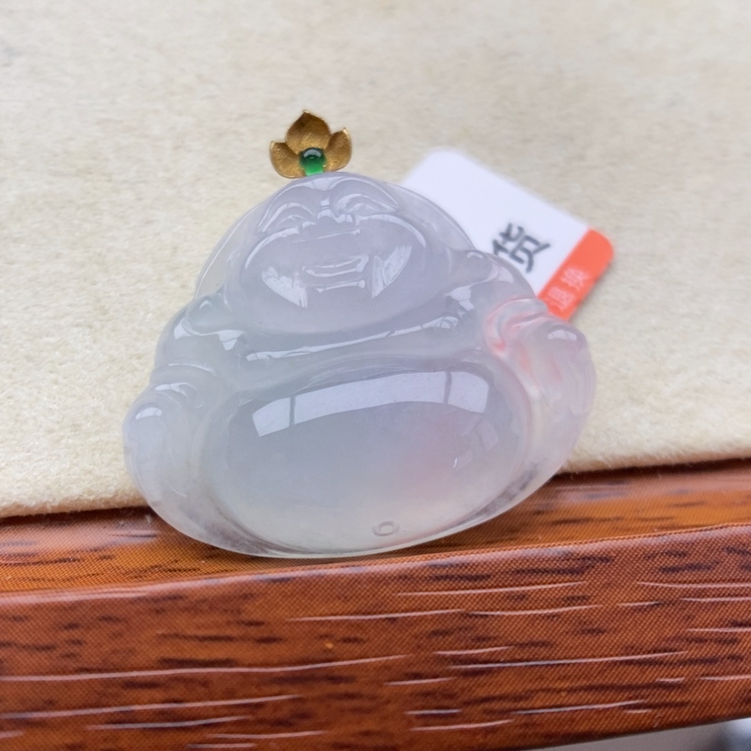 翡翠18K金镶嵌颈饰吊坠12