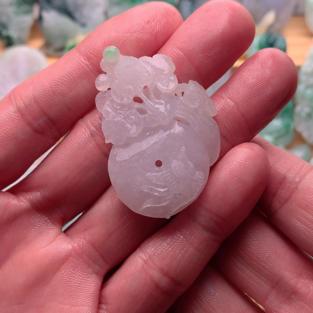 定制翡翠未镶嵌平安如意