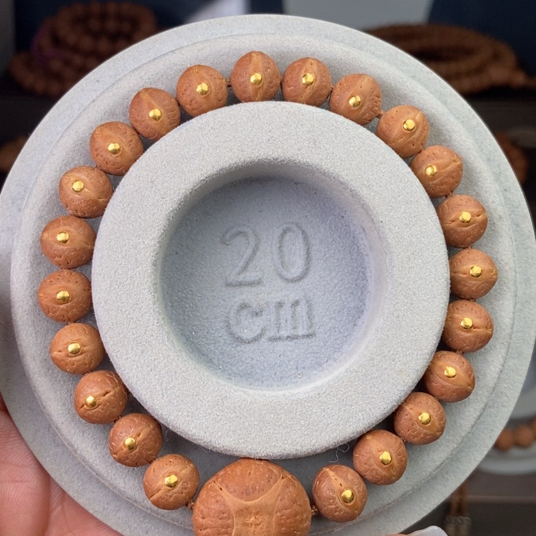 凤眼菩提手串尼泊尔凤眼实心矮桩红皮9.7-10.3