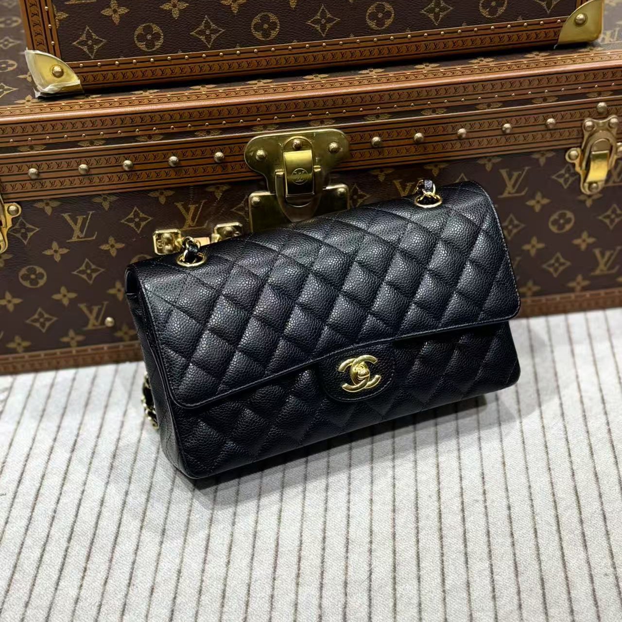 全新未使用 Chanel/香奈儿 lina/香奈儿cf中号芯片款