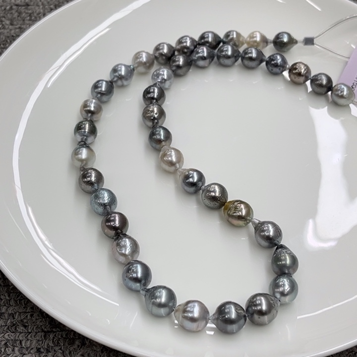 银S925镶嵌项链海水珍珠8-10mm58号