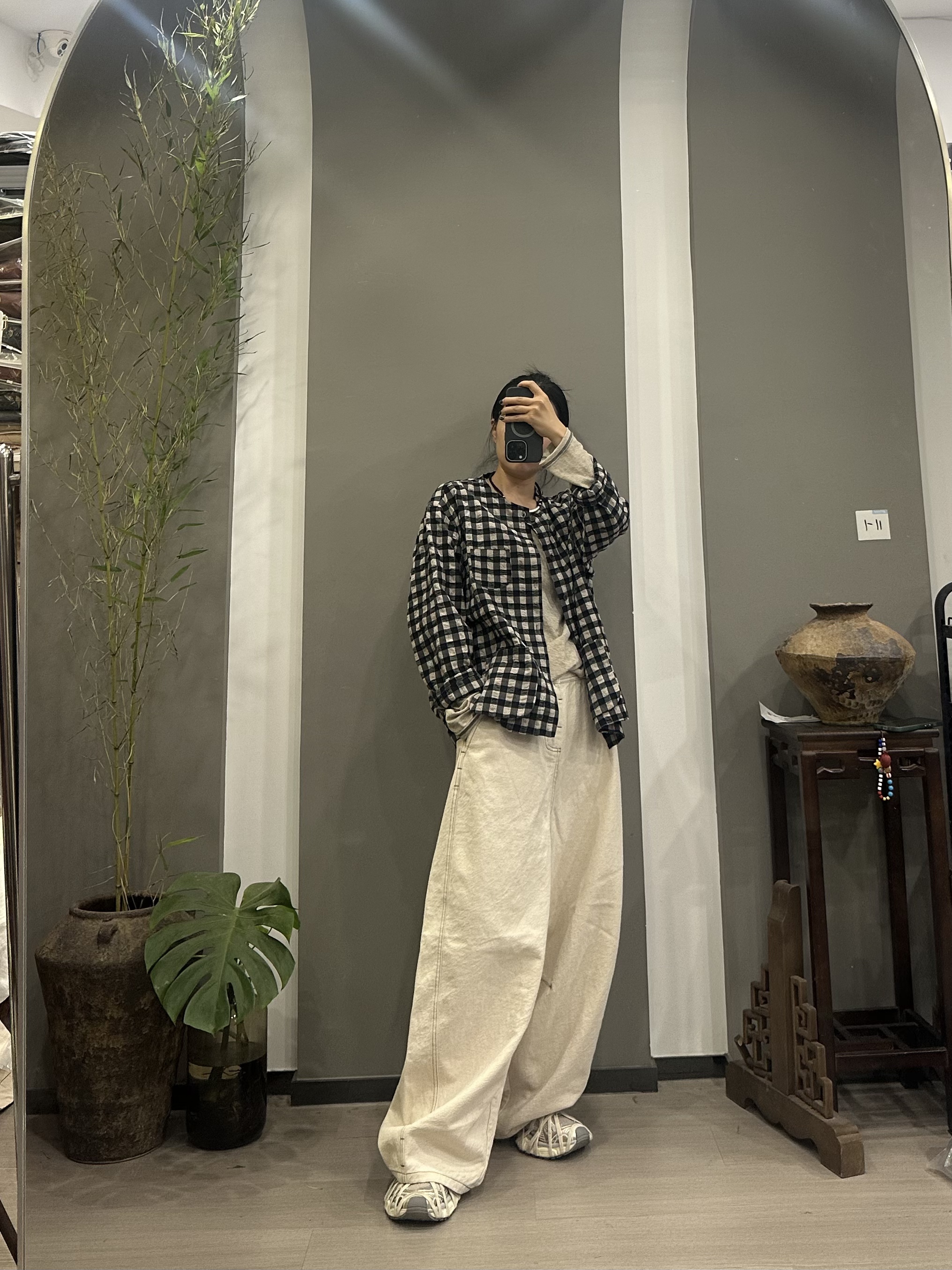 忆古朴拙250218亚麻斜纹重工多套节休闲长裤