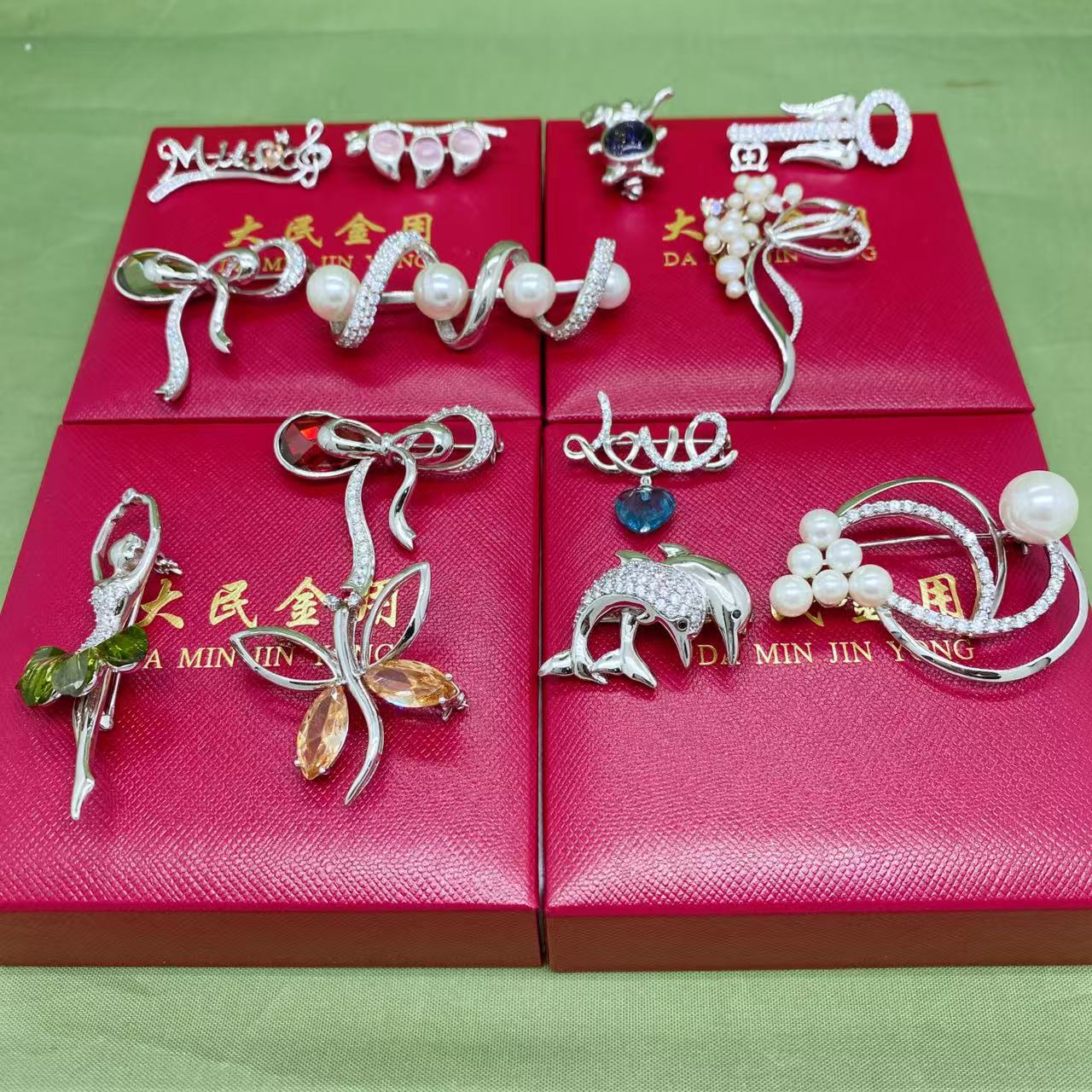 925银胸针 925银精品配件胸针