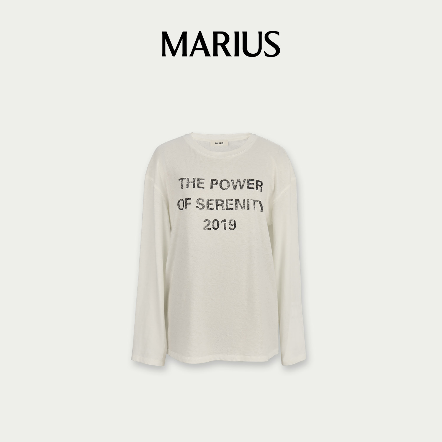 MARIUS | 长袖字母T恤经典老花长袖上衣休闲Tee